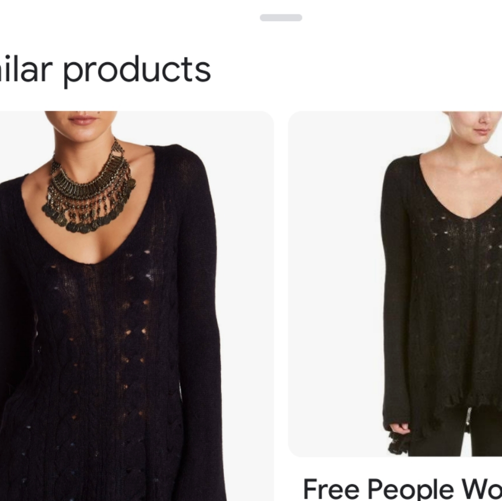Free People Black 🖤 pull over sweater - Picture 9 of 10